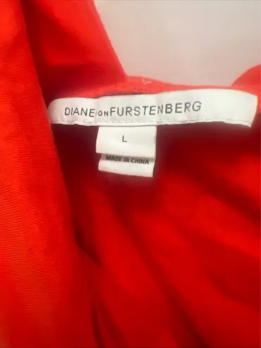 Diane von Furstenberg Red Bentley Drape Dress Size L – Authentic DVF Size L