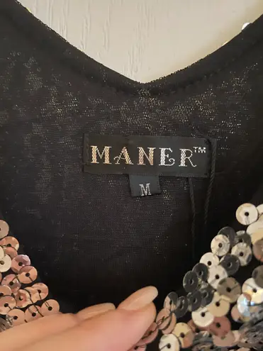 Sequin Dress Silver Size M