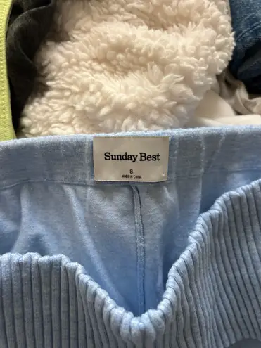 Sundee Best Aritzia Sunday Best blue fold over leggings - Image 3