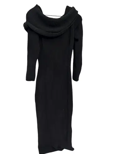 SKIMS NWT Cozy Knit Off the Shoulder Dress XL Onyx