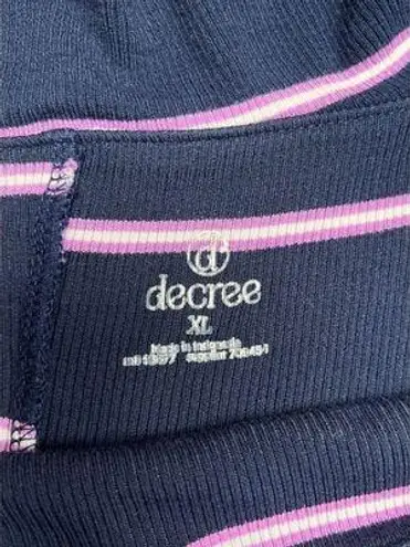 Decree Blue & Purple Scooped Neck Short Sleeved Dress