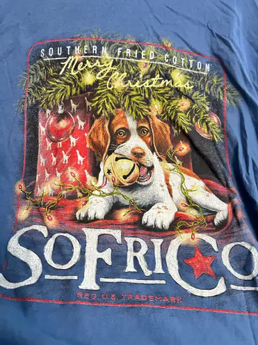 Southern Fried Cotton  Dog Under Christmas Tree Graphic T Shirt 