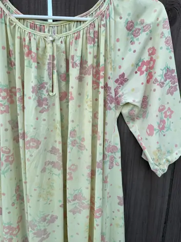 Vintage Mistee yellow floral Light Dress Size L