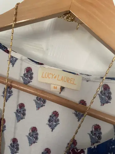 Lucy & Laurel English Floral Paisley Tunic Blouse