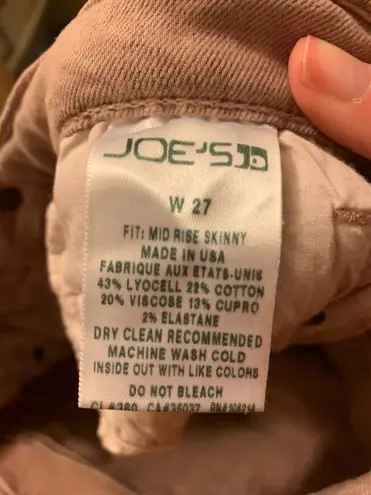 joe's jeans Dark Blush Mid Rise Skinny Jeans