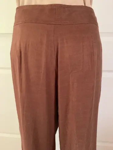 Elie Tahari Linen Blend Wide Leg Pants