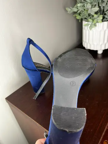 Lulus Blue Open Toed Heels