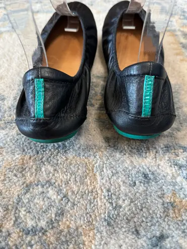 Tieks Black Leather Matte flats Size 8