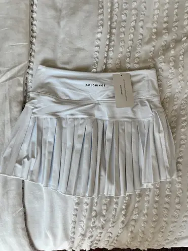 Gold Hinge White Skirt