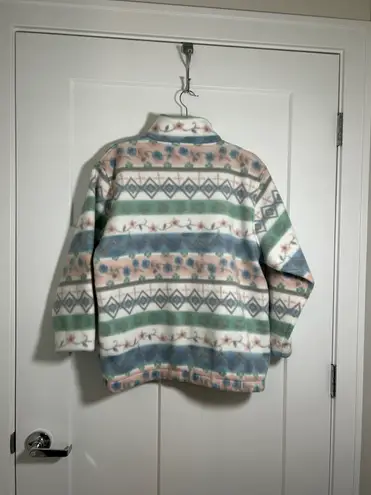 Alfred Dunner Petite Vintage women’s small oversized fleece full zip jacket