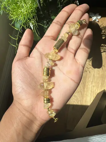 Urban Outfitters Yellow Beaded Crystal Bracelet