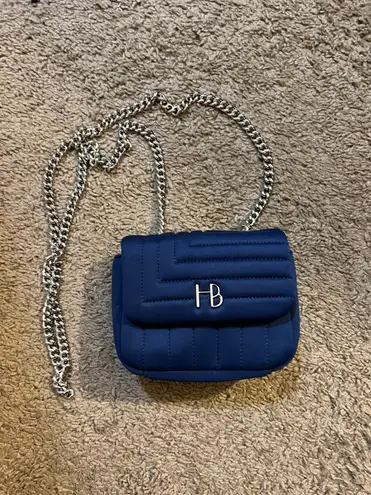 Henri Bendel Blue Neoprene Micro Crossbody Bag