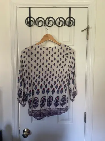 Lucy & Laurel English Floral Paisley Tunic Blouse