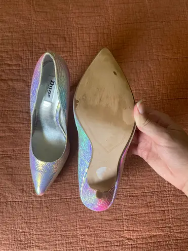 Dune London Iridescent Burst Snakeskin Stiletto Heels