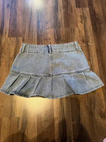 PacSun Pleated Low Rise Denim Mini Skirt 26 Size