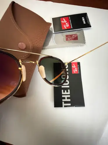 Ray-Ban  Sunglasses Round Double Bridge Gold Size 51mm