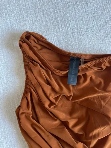 Norma Kamali X Revolve Diana Gown in Bronze