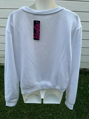 Barbie Christmas Cropped Crewneck White Size XL