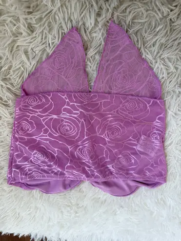 SheIn Pink Lace Tube Top