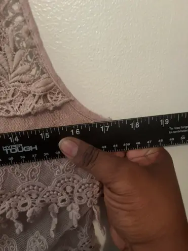 Andrée by Unit Women's Sleeveless Lace Trim A-Line Dress Taupe Size M