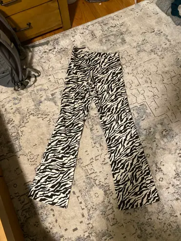 Motel Rocks Zebra Print Flare Pants