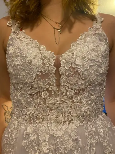 Lace Wedding Dress White Size XXS