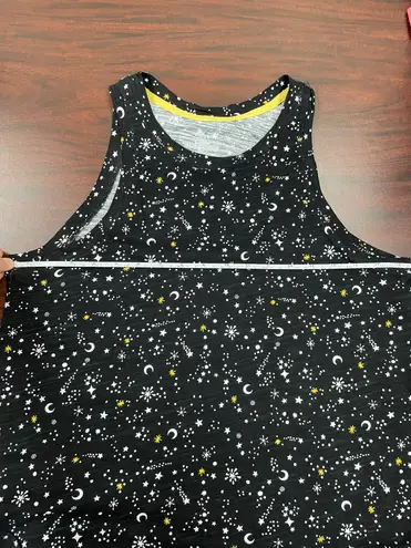 secret treasures Black Knit Pajama Tank Top- Night Sky Size Small