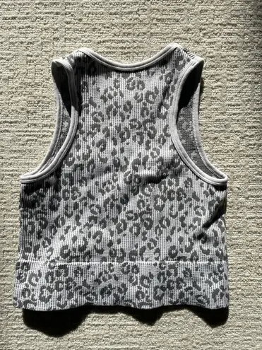 Aura Cheetah Print Athletic Crop Tank Top