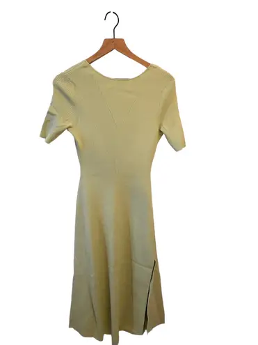 Maje NWT Ruche Vert Tie-Back MIDI Dress in Light Green Size 40/L
