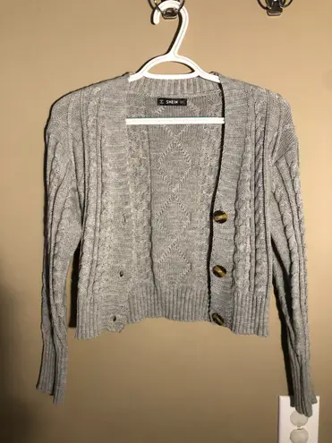 SheIn Grey Sweater & Tube Top Set