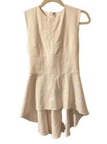 CUSHNIE ET OCHS WHITE PEPLUM BLOUSE Size 4