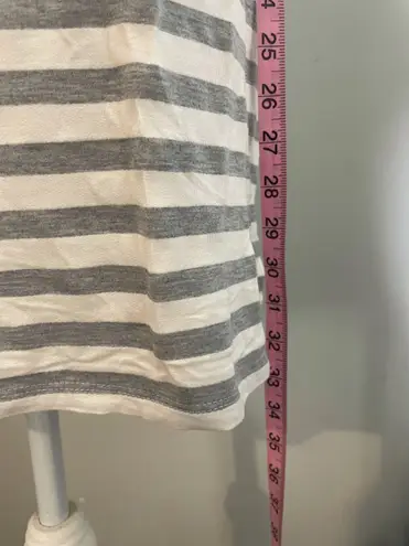 NWT Sandiva Heather Gray White Mini Dress Stripe Beach Coverup Pool Nautical New Size M