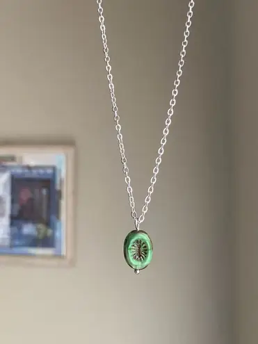 Handmade retro vintage chic whimsical style quality Czech glass bead simple necklace💚