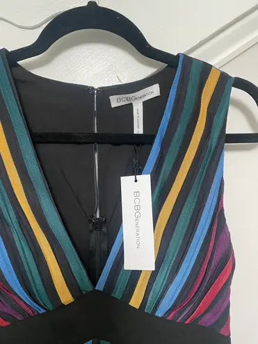 BCBGeneration NWT  Rainbow-stripe Maxi Dress