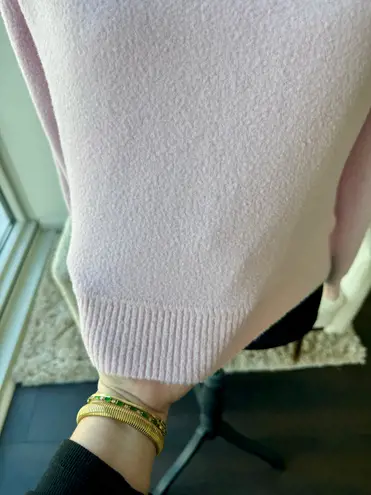 Azalea Wang Pink Cropped Soft Sweater Size Medium