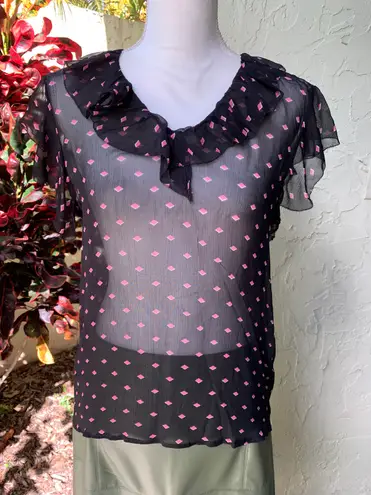 Levete Room LEVATE ROOM Chiffon Sheer Blouse