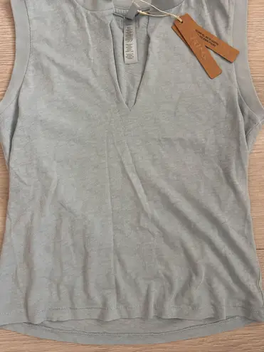 SKIMS NWT Worn In Jersey Split Neck Muscle Tank Denim