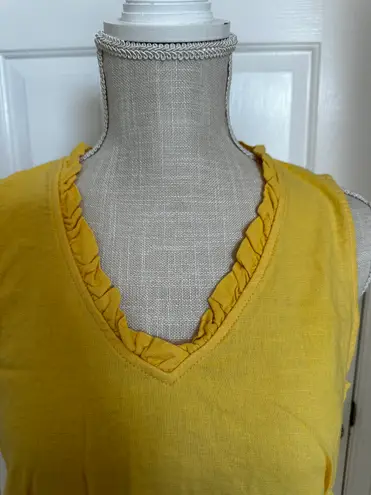 Briggs New York Ladies' Ruffle V-Neck Linen Blend Dress Sz M Brand New