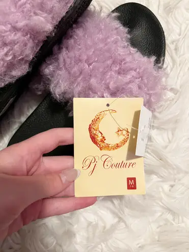 PJ Couture Purple Women's Slippers With Sherpa Size M