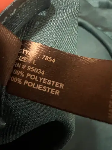 Icollection Teal Short Satin Robe Blue Size L