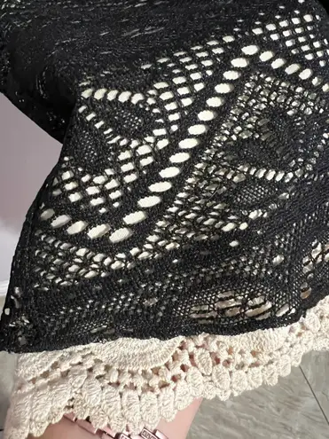 Sequin Hearts Black Lace Dress