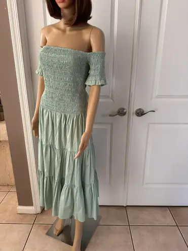 STAUD NWOT Elliot Dress | Sage - Green / Neutral