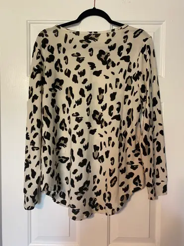 Tickled Teal Leopard Tunic Long Sleeve