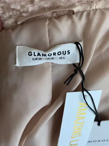 Glamorous NWT--WARM MY HEART Beautiful beige fuzzy fluffy jacket