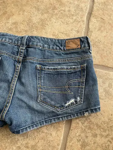 American Fighter Low rise American Eagle Distressed Denim Shorts Size 4