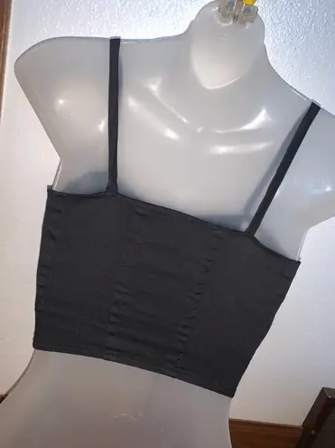 Nollie Black Zipper Tank Top Size XS