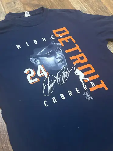 Delta Pro Weight Detroit Tigers Navy Miguel Cabrera short sleeve cotton T-shirt Size M