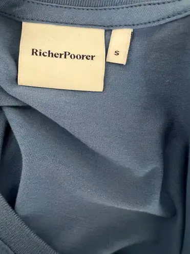 Richer Poorer Pima Cotton Boxy Crop Tee In Blue