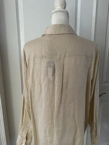 Elie Tahari Solid Linen Shirt