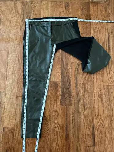 Sachin + Babi Lamb Leather Green Straight Ankle Boot Pants, Sz 6